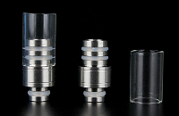 510 Detachable Top Pyrex & Metal Drip Tip image 1