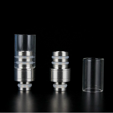 510 Detachable Top Pyrex & Metal Drip Tip